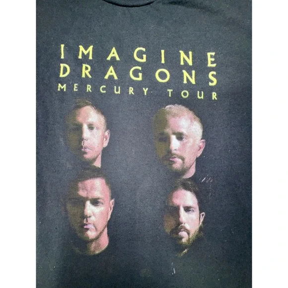 Imagine Dragons Mercury World Tour Black T Shirt 3XL Rock band - Picture 2 of 7